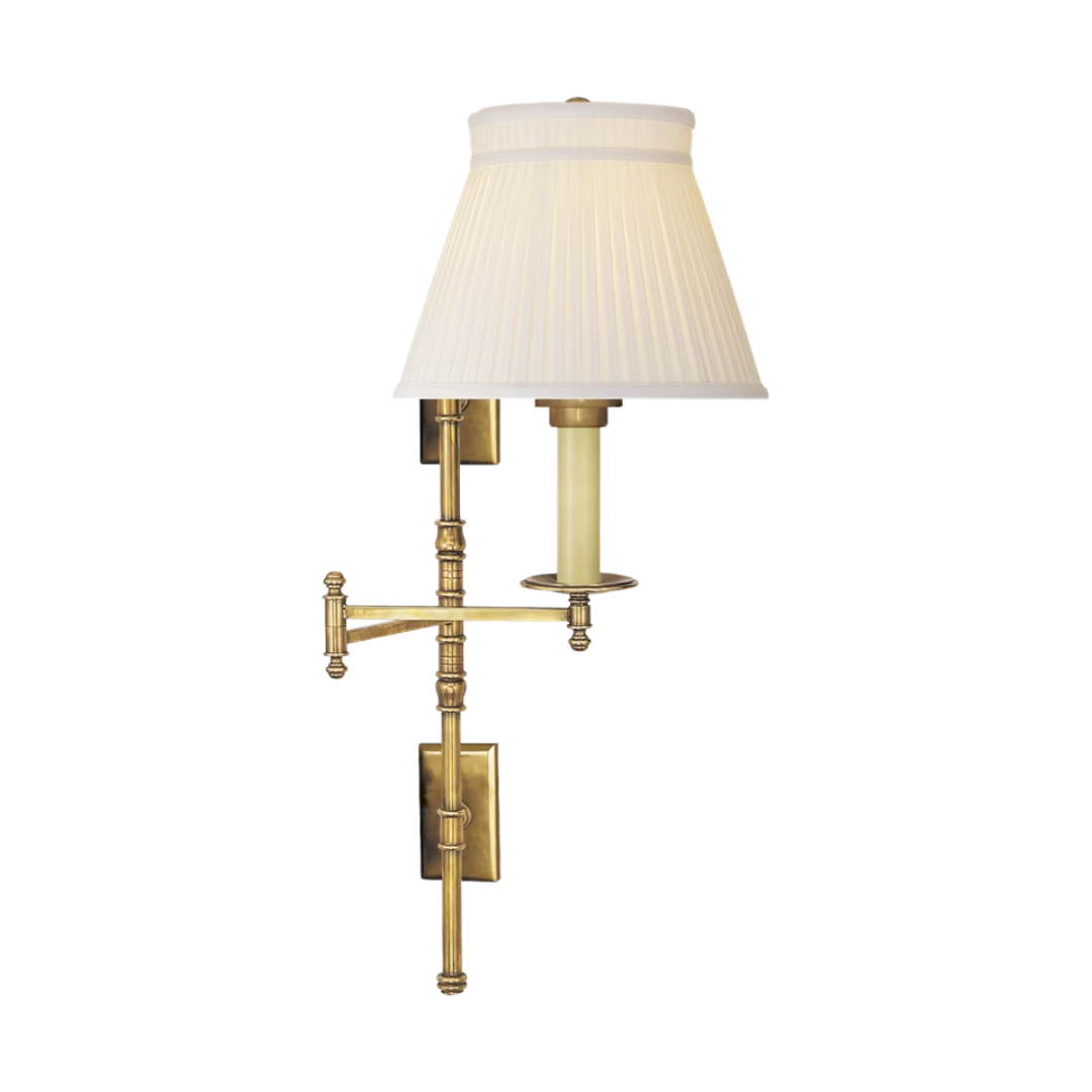 Dorchester Double Backplate Swing Arm Wall Lamp