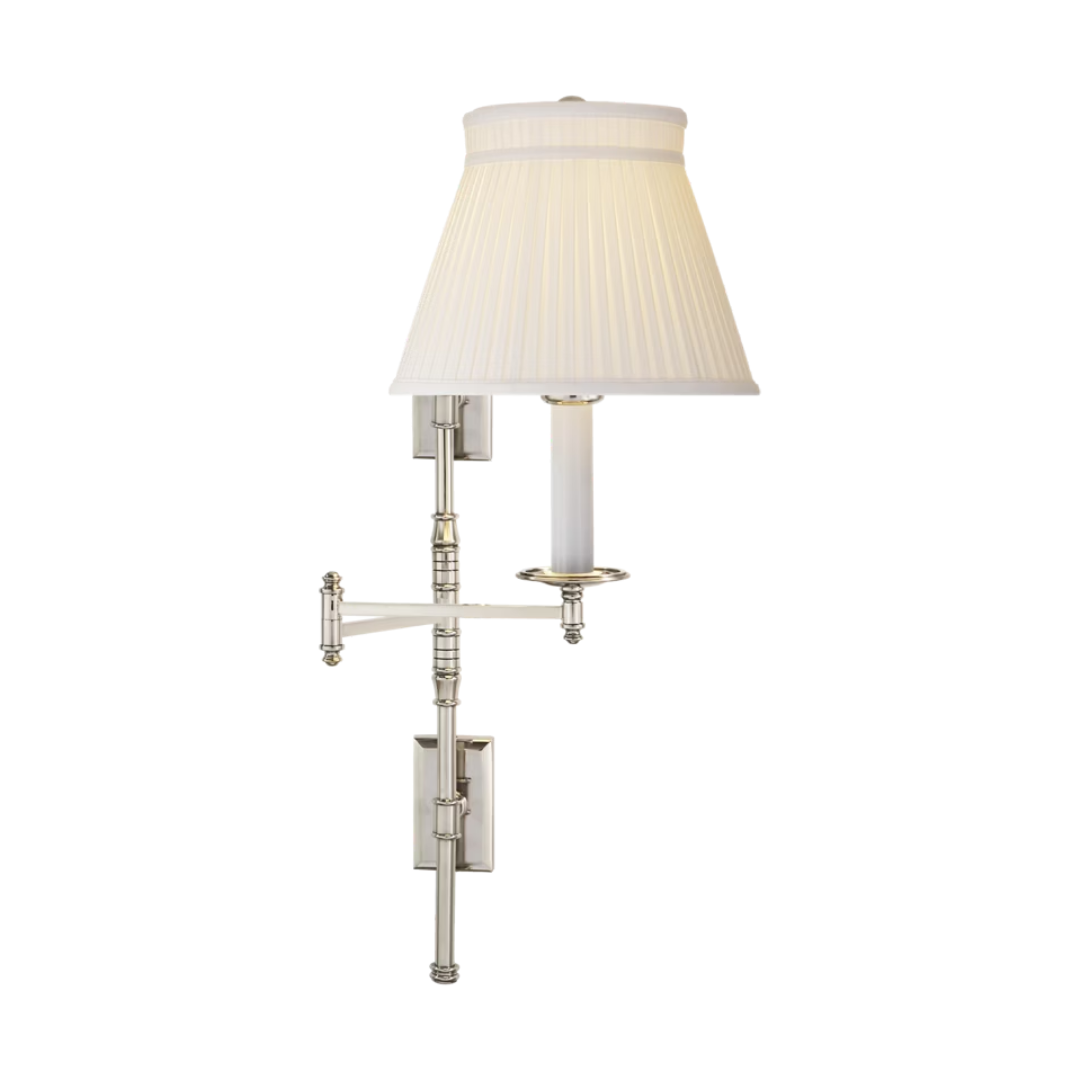 Dorchester Double Backplate Swing Arm Wall Lamp