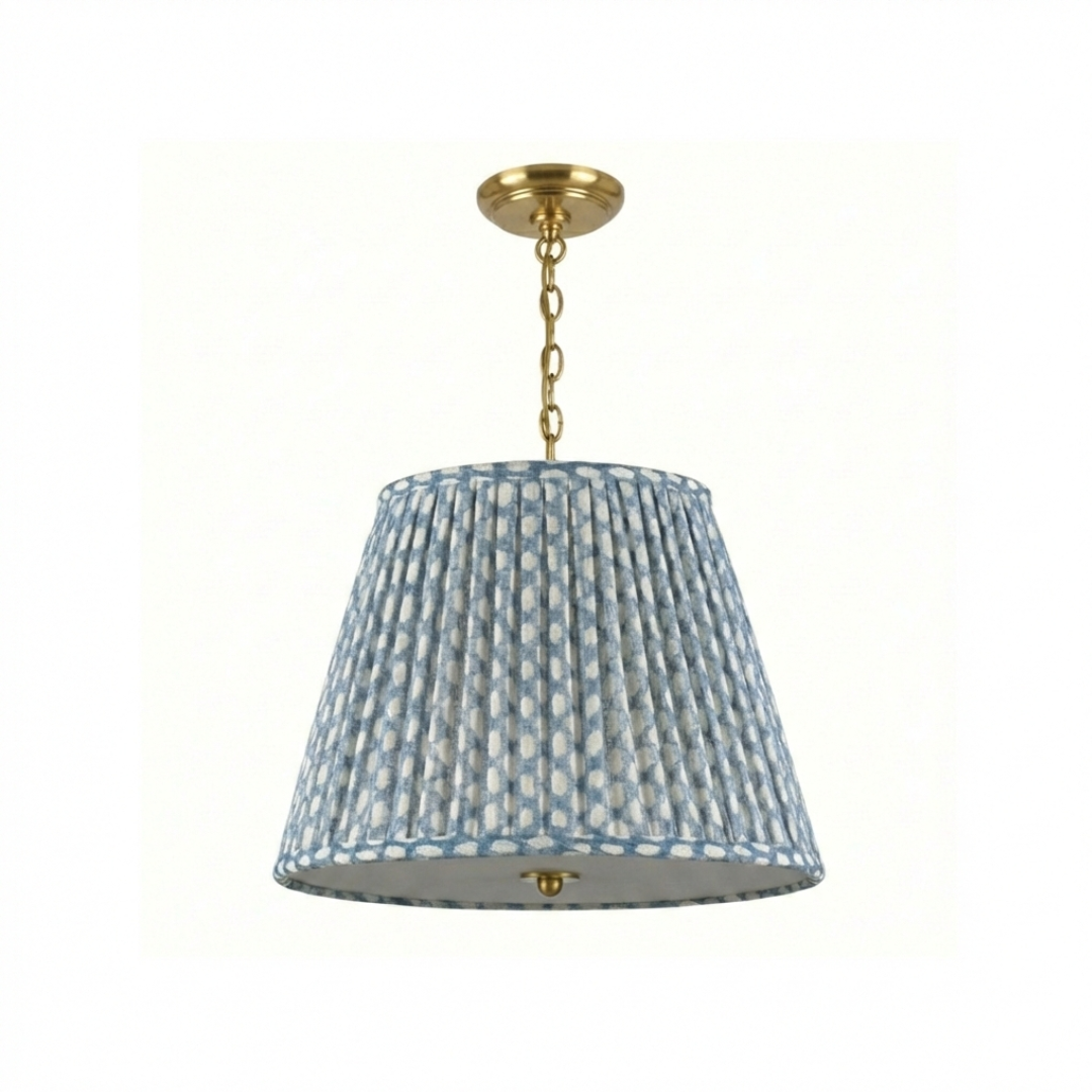 Emlyn Pleated Lampshade Pendant + Fermoie - Newport Lamp & Shade Company