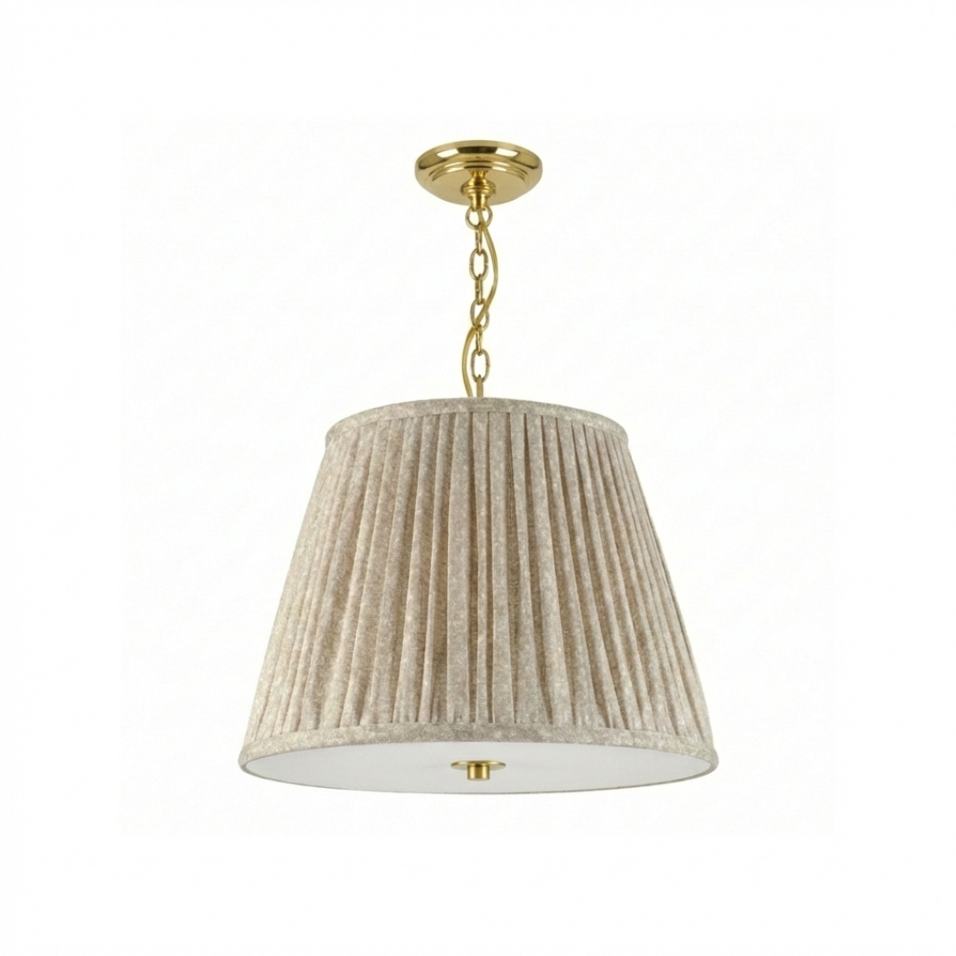 Emlyn Pleated Lampshade Pendant + Fermoie
