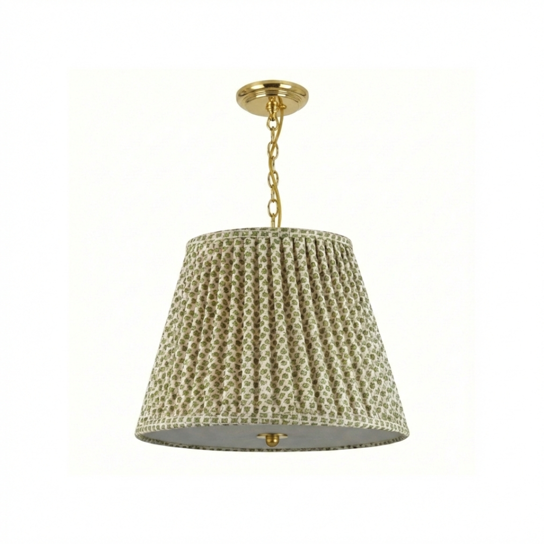 Emlyn Pleated Lampshade Pendant + Fermoie - Newport Lamp & Shade Company