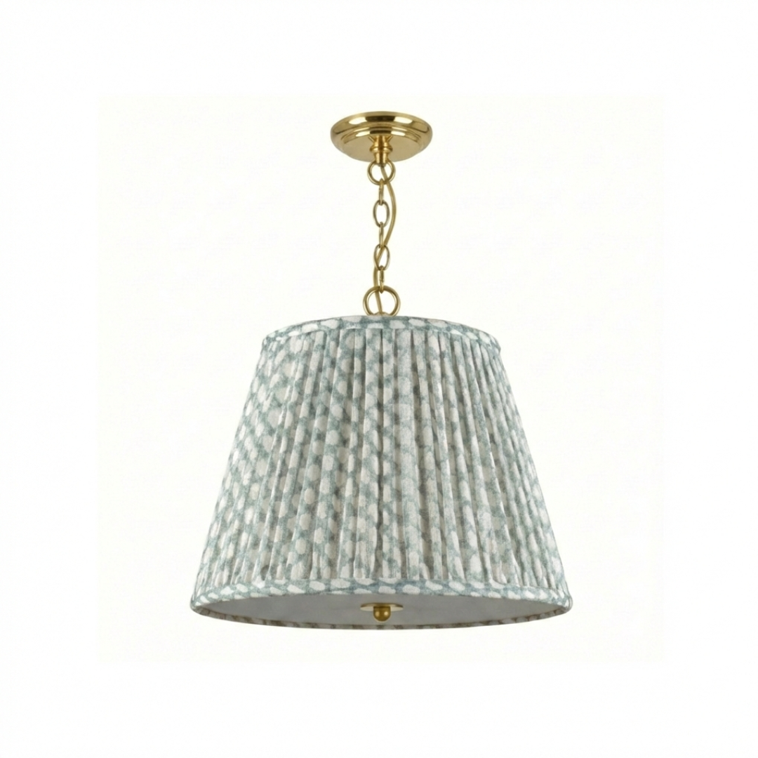Emlyn Pleated Lampshade Pendant + Fermoie - Newport Lamp & Shade Company