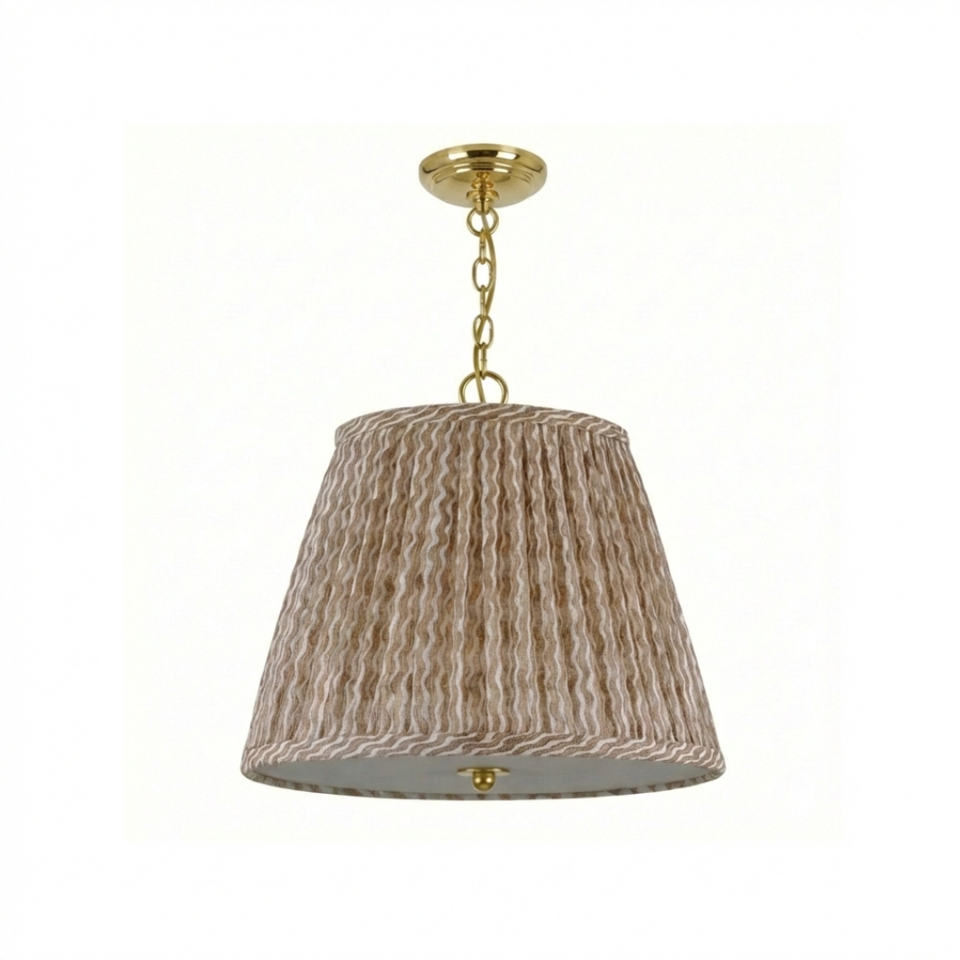 Emlyn Pleated Lampshade Pendant + Fermoie - Newport Lamp & Shade Company