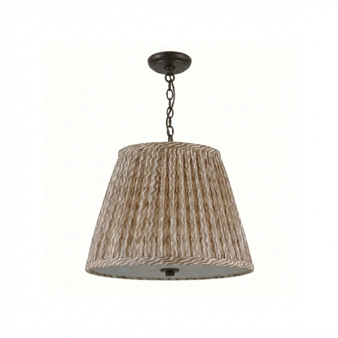 Emlyn Pleated Lampshade Pendant + Fermoie - Newport Lamp & Shade Company