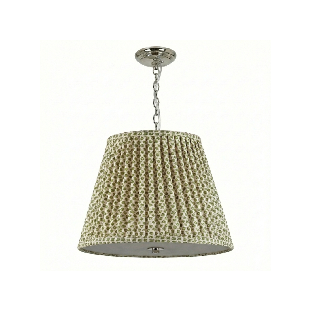 Emlyn Pleated Lampshade Pendant + Fermoie - Newport Lamp & Shade Company