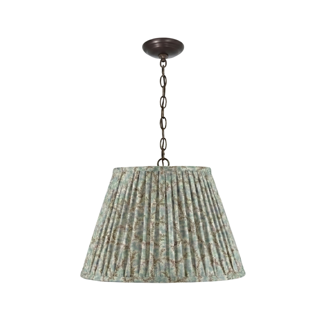 Emlyn Pleated Lampshade Pendant with Customer's Own Material - Newport Lamp & Shade Company