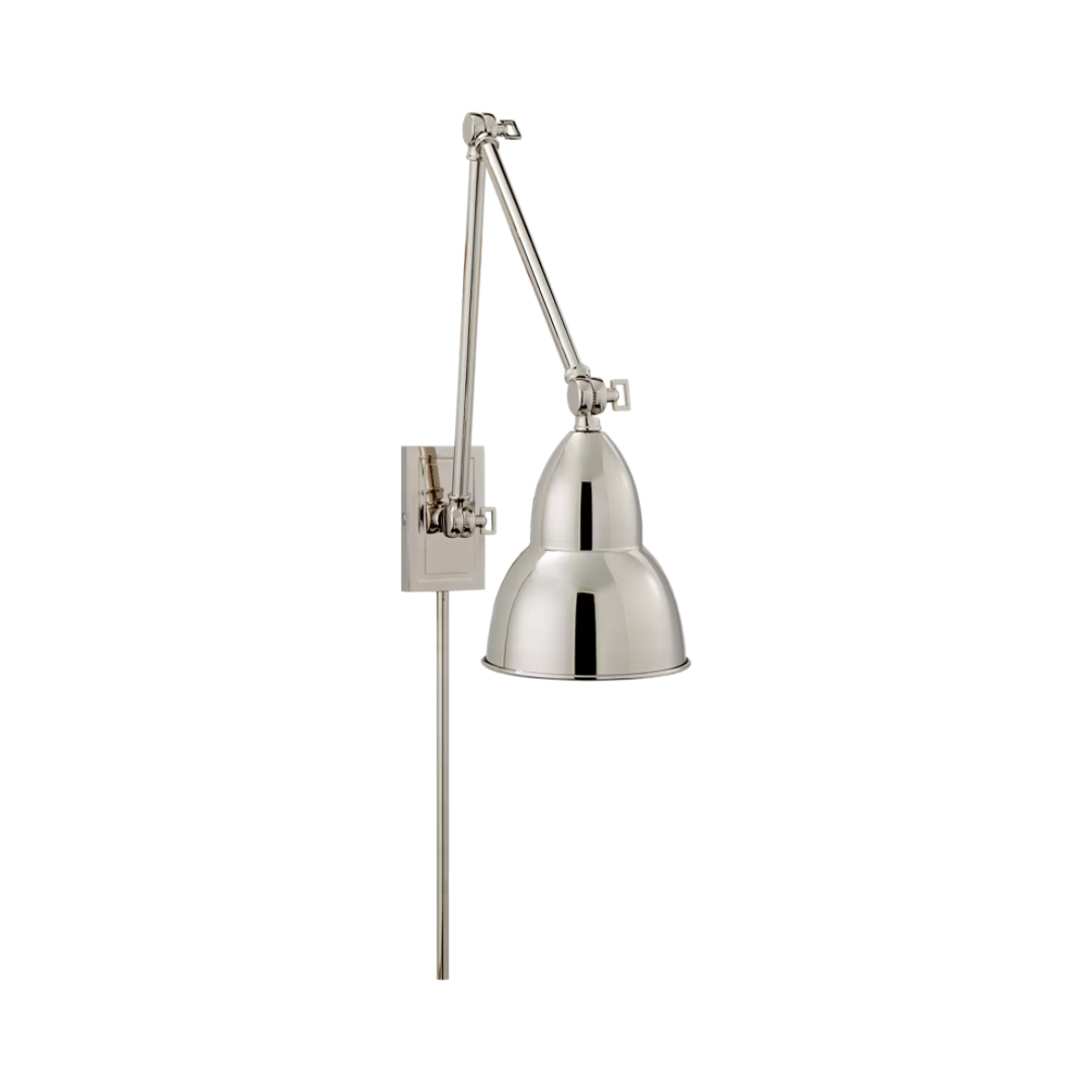 French Library Double Arm Wall Lamp