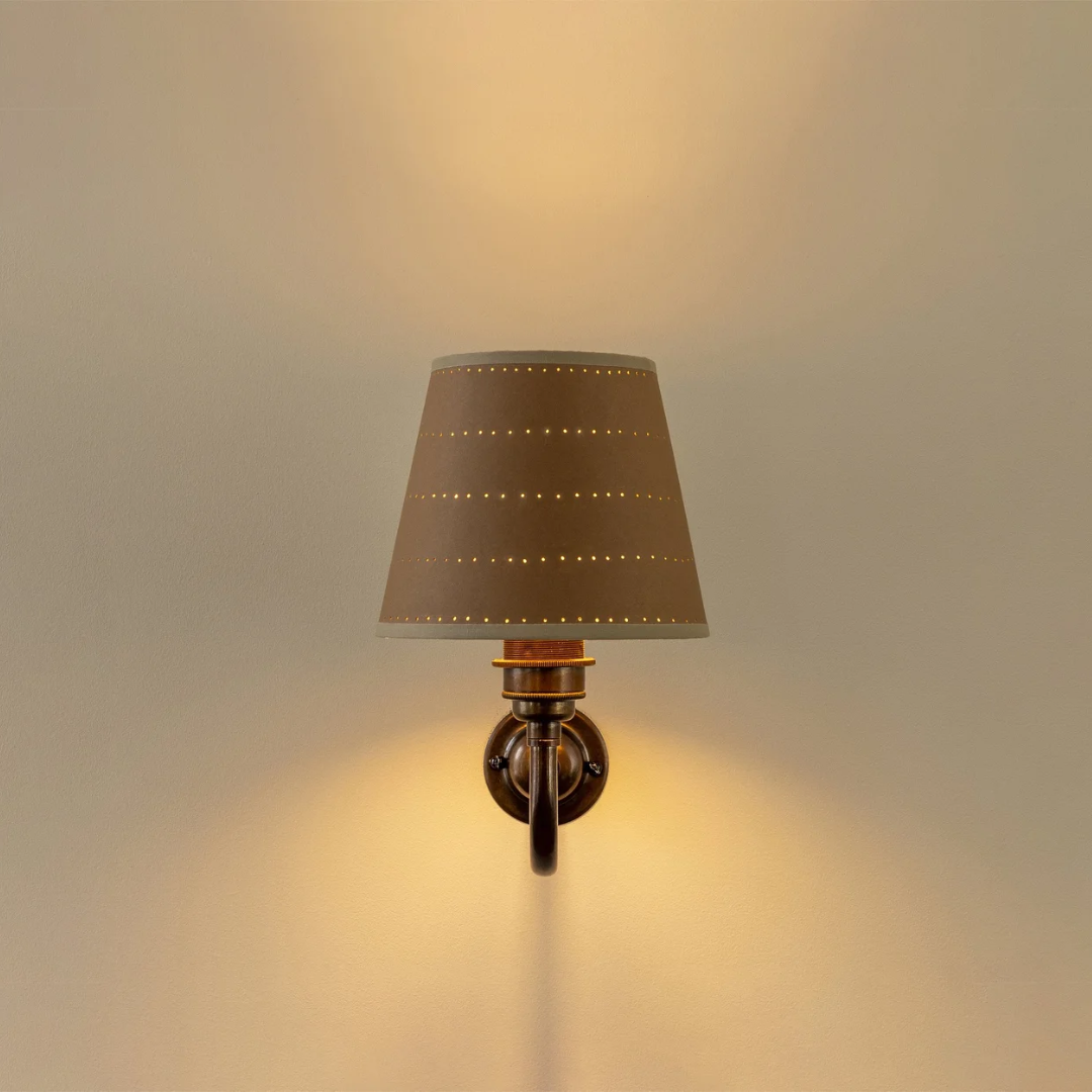 6" Juno Lampshade in Paper Bag Brown by Hum London READY MADE - Newport Lamp & Shade Company