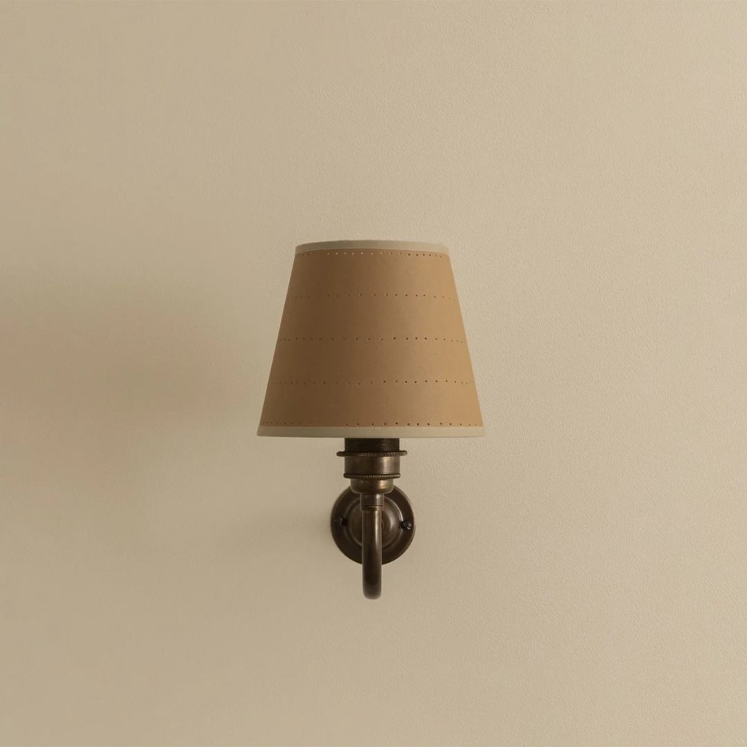 6" Juno Lampshade in Paper Bag Brown by Hum London READY MADE - Newport Lamp & Shade Company