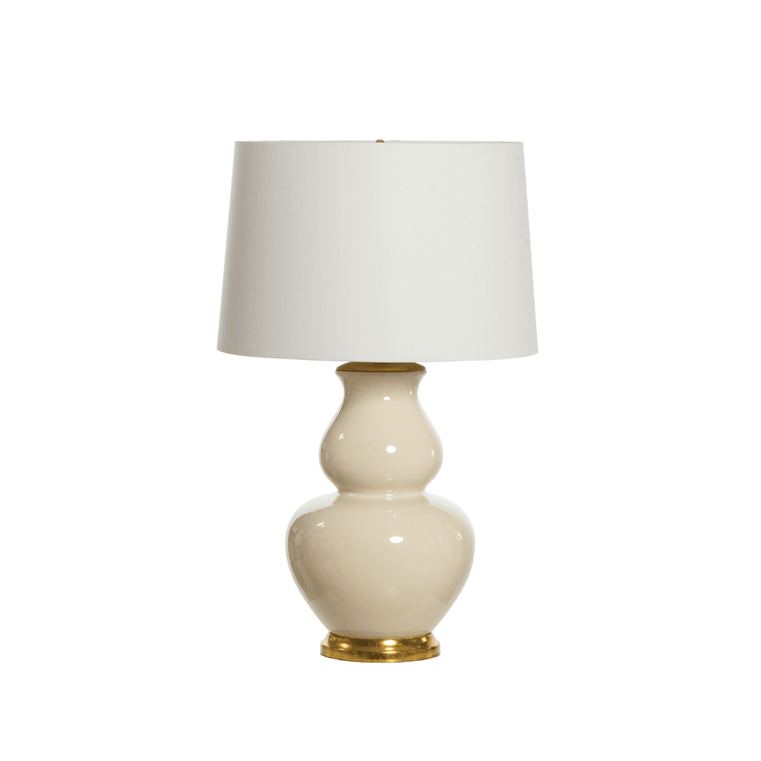 Luna Table Lamp in French Canvas