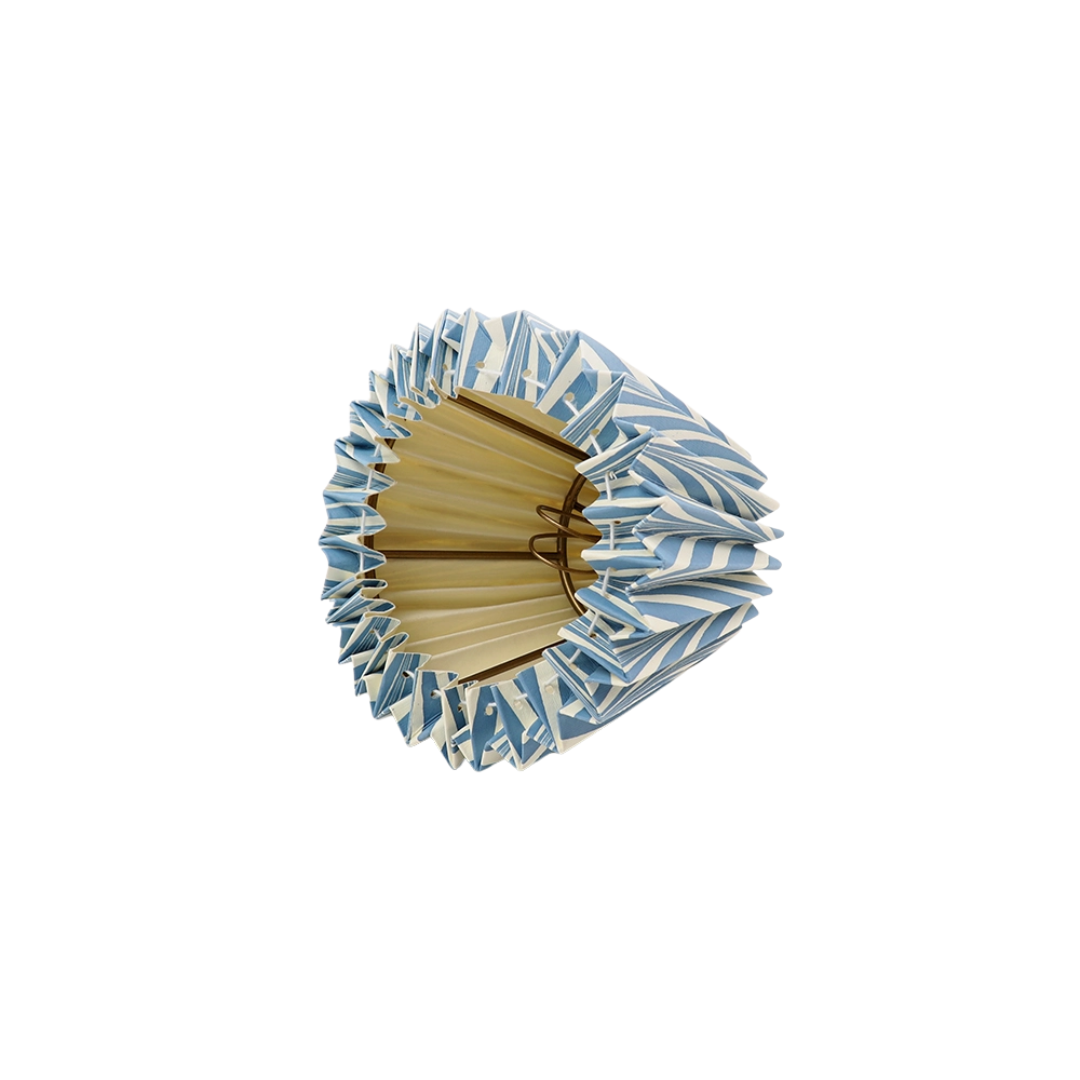 7" Hand-Marbelized Paper Lampshade in Blue Banyan - Newport Lamp & Shade Company