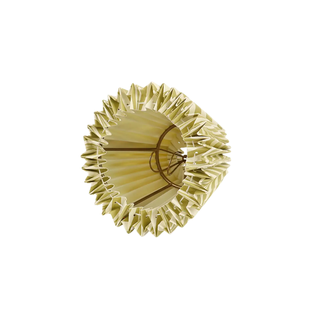 7" Hand-Marbelized Paper Lampshade in Moss Banyan - Newport Lamp & Shade Company