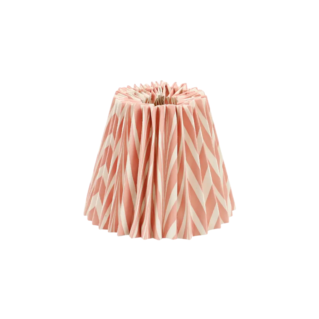 7" Hand-Marbelized Paper Lampshade in Peach Banyan - Newport Lamp & Shade Company