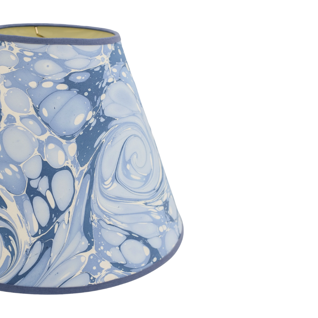 16 inch Marbled Paper Lampshade in Blue