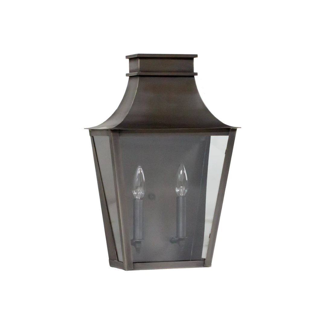 Exeter Wall Lantern 63831 in Dark Brass by Northeast Lantern