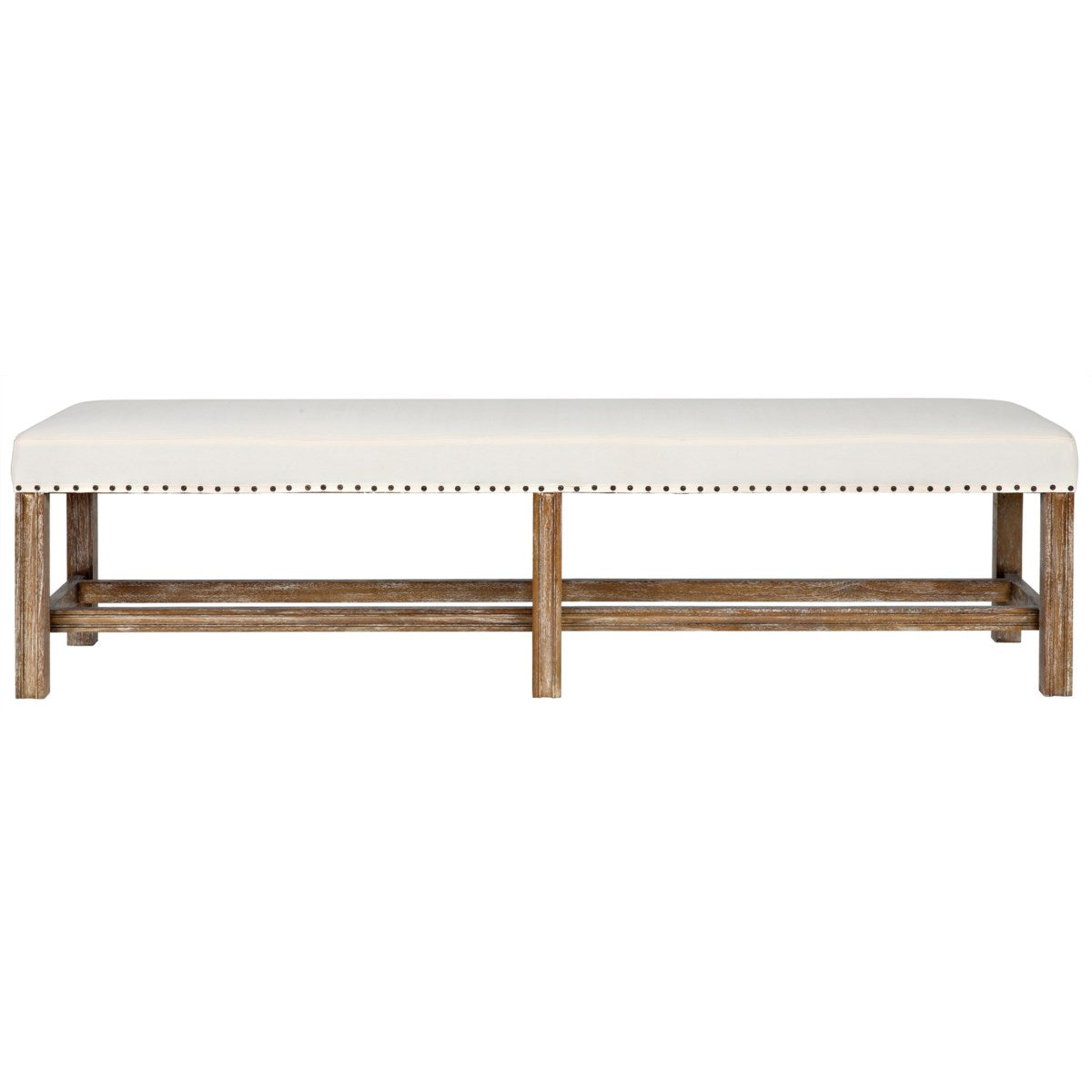 Upholstered Linen Bench | Newport Lamp And Shade | Located in Newport, RI