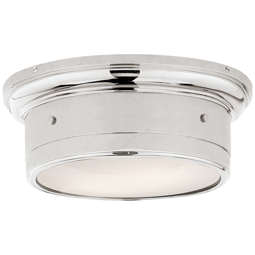 Siena Small Flushmount in Polished Nickel by Visual Comfort Item SS 4015PN-WG LAST CALL - Newport Lamp & Shade Company