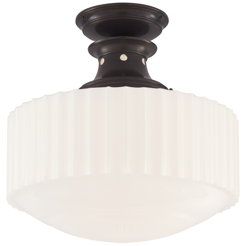 Milton Road Flushmount in Bronze by Visual Comfort Item TOB 5150BZ-WG LAST CALL - Newport Lamp & Shade Company