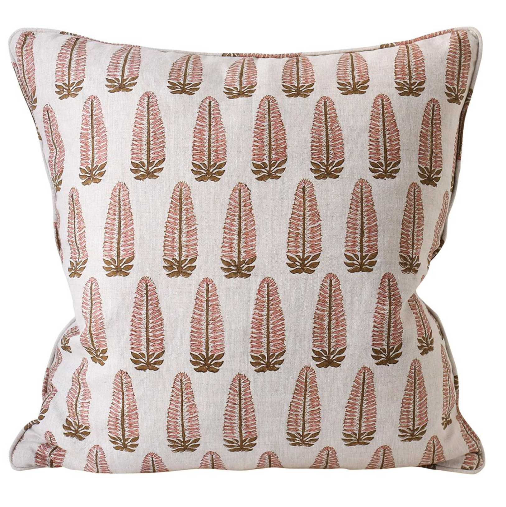 Akola Musk Linen Cushion 22" x 22"  | Newport Lamp And Shade | Located in Newport, RI