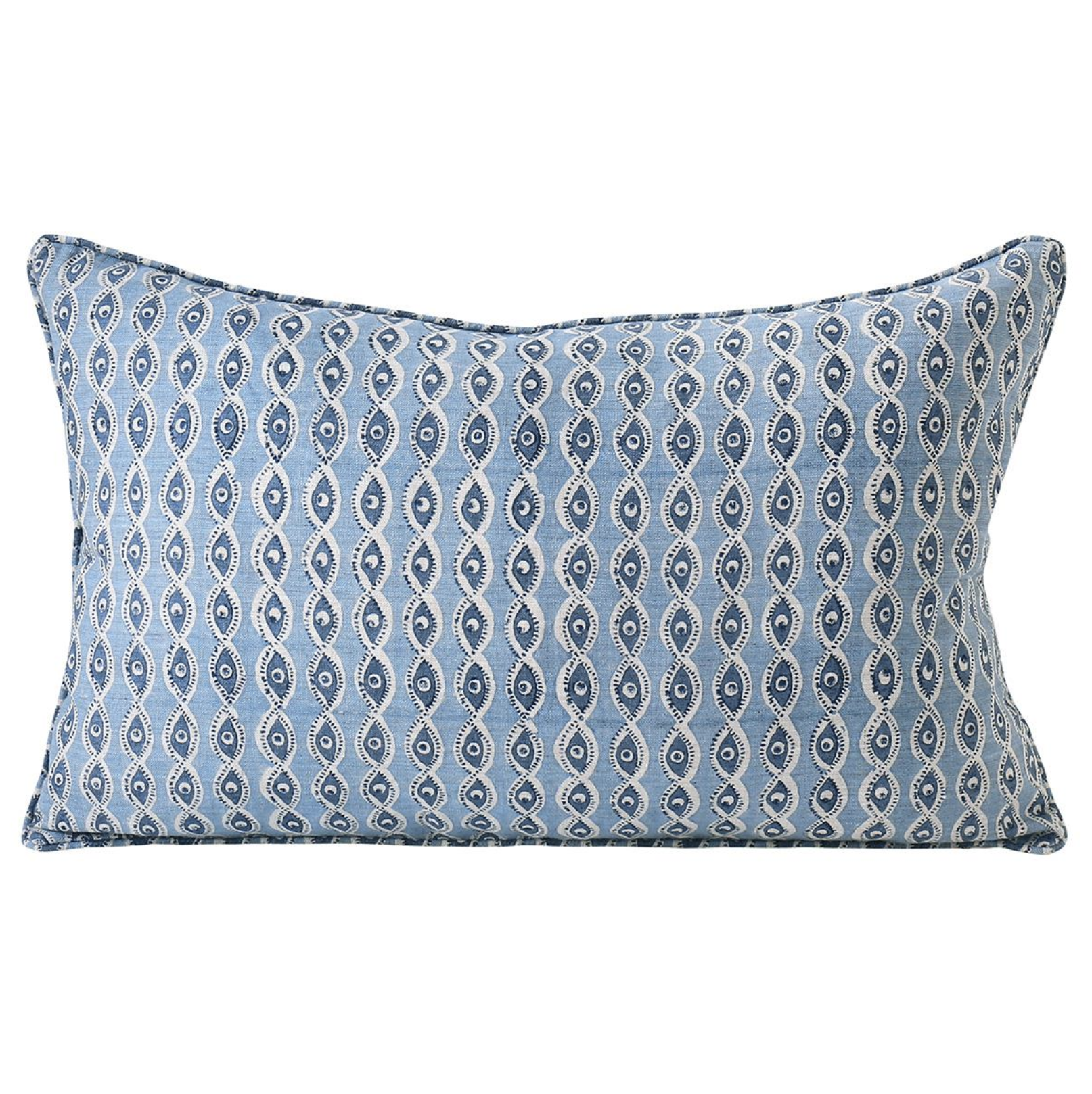 Algiers Riviera Linen Cushion 14" x 22"  | Newport Lamp And Shade | Located in Newport, RI