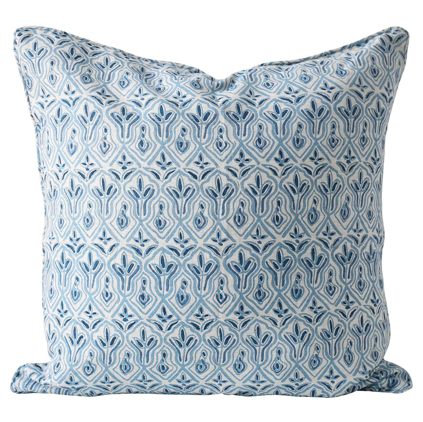 Praiano Riviera Linen Cushion 22" x 22" | Newport Lamp And Shade | Located in Newport, RI