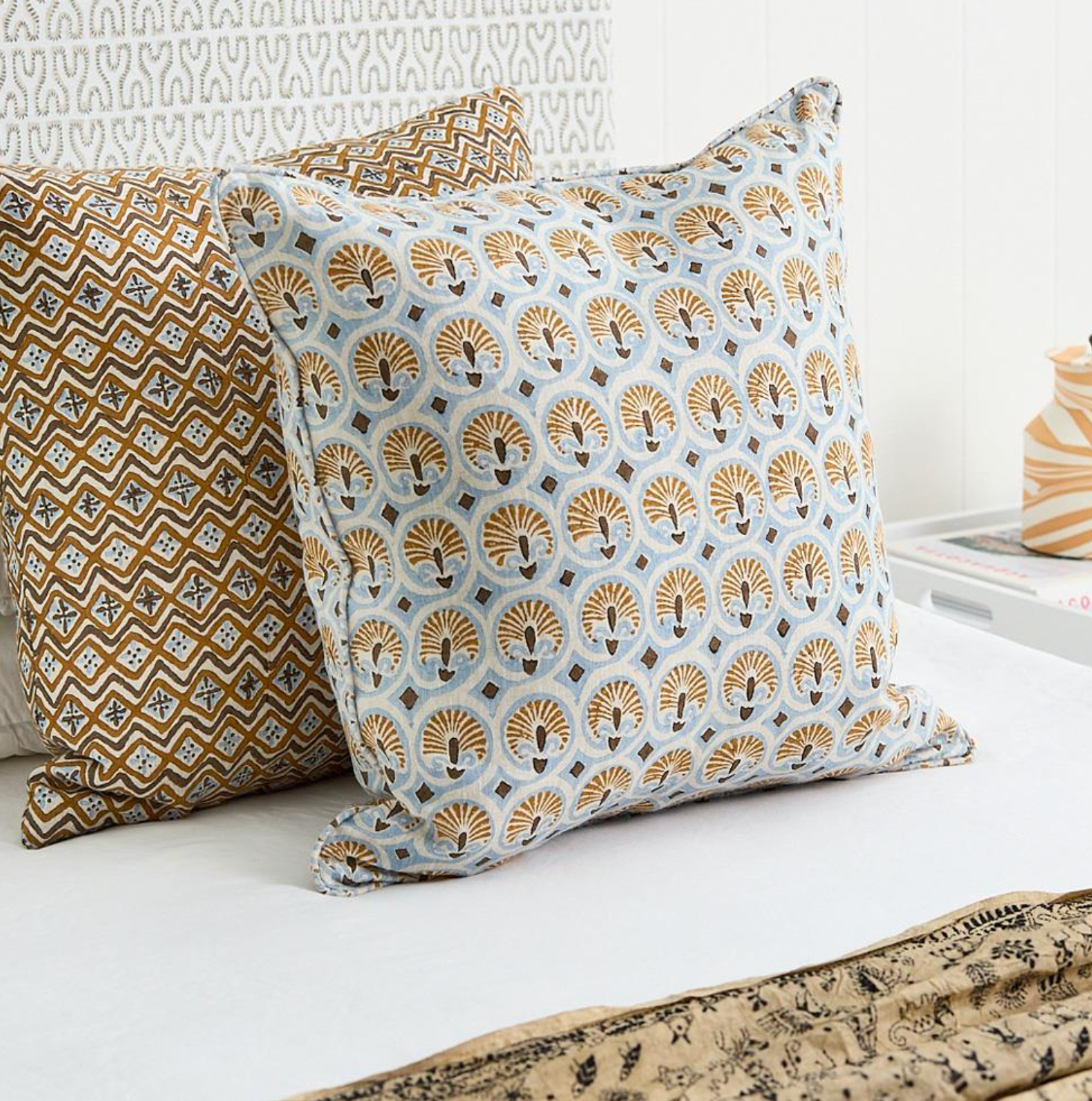 Sardinia Sahara Linen Cushion 20" x 20" | Newport Lamp And Shade | Located in Newport, RI