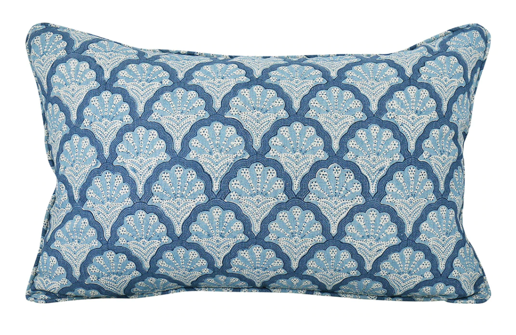 St Tropez Riviera Linen Cushion 14" x 22" | Newport Lamp And Shade | Located in Newport, RI