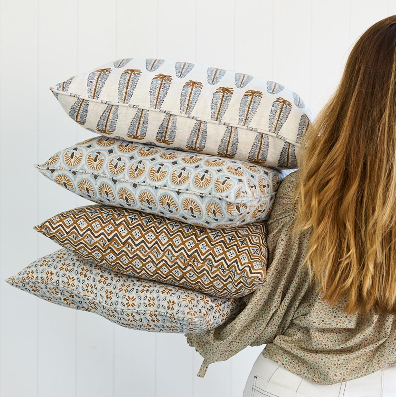 Valencia Sahara Linen Cushion 20" x 20" | Newport Lamp And Shade | Located in Newport, RI