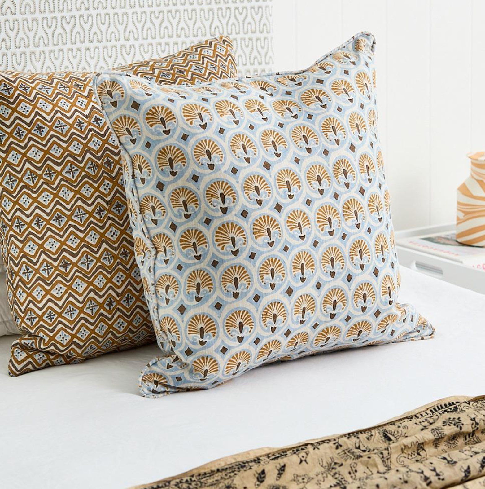 Valencia Sahara Linen Cushion 20" x 20" | Newport Lamp And Shade | Located in Newport, RI