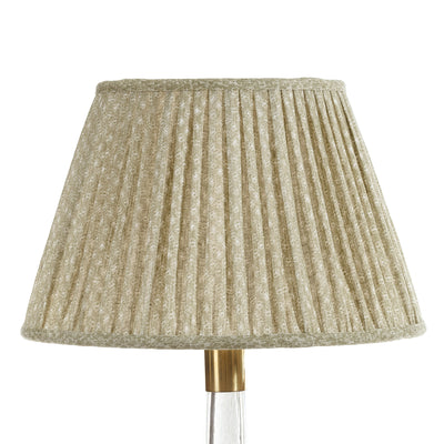Fermoie Lampshade - Figured Linen in Green  | Newport Lamp And Shade | Located in Newport, RI
