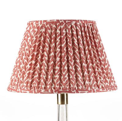 16" Fermoie Lampshade - Rabanna in Red  | Newport Lamp And Shade | Located in Newport, RI