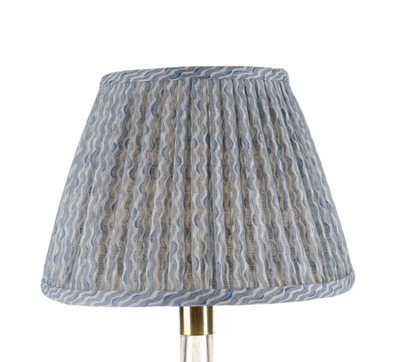 10" Fermoie Lampshade - Popple in Light Blue | Newport Lamp And Shade | Located in Newport, RI