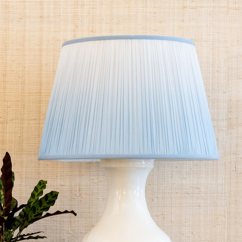 Shirred Ombre Lampshade - Blue | Newport Lamp And Shade | Located in Newport, RI