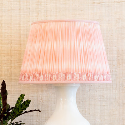 Shirred Ikat Lampshades - Pink | Newport Lamp And Shade | Located in Newport, RI