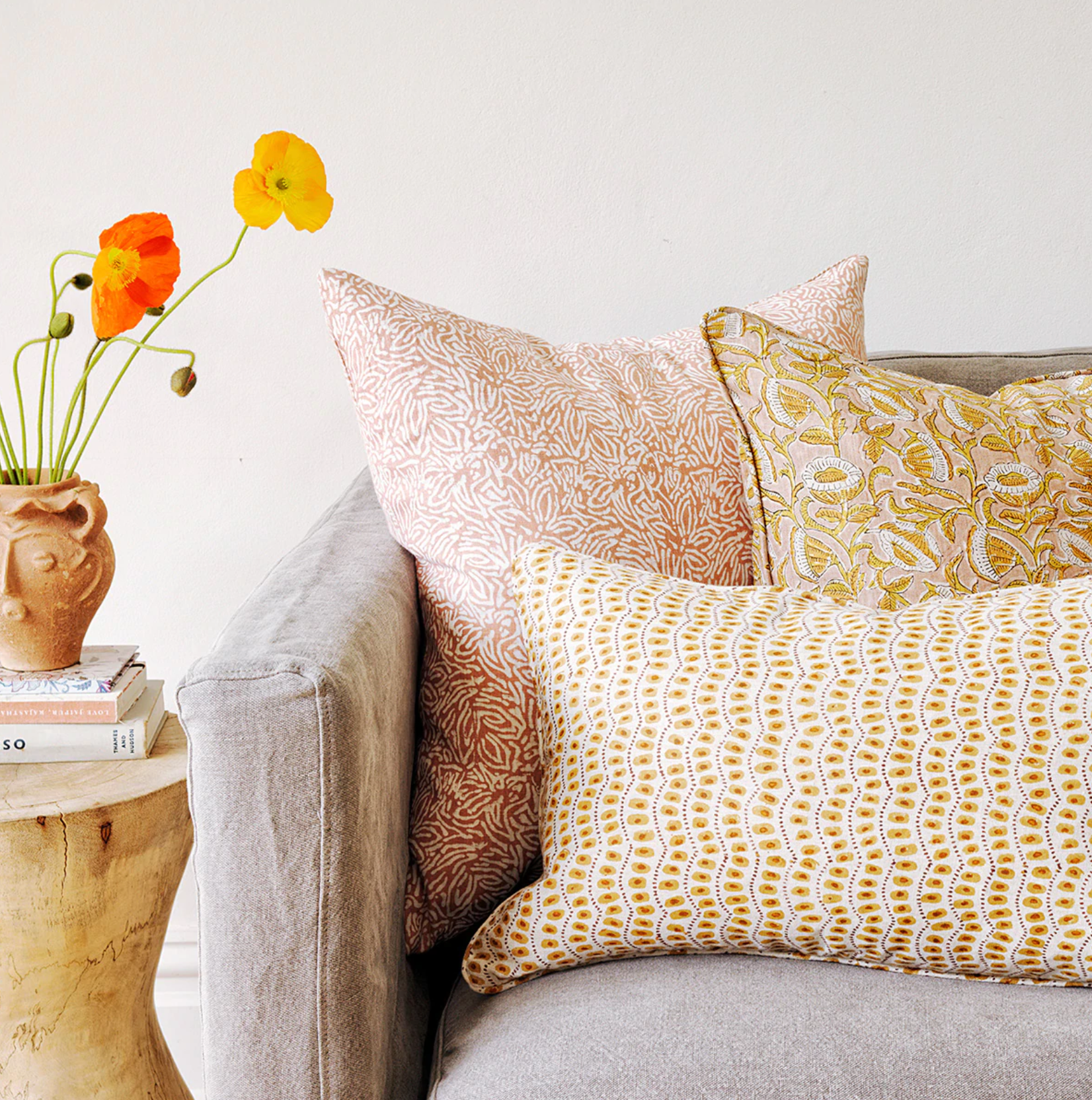 Amulet Spice Linen Cushion 14" x 22" | Newport Lamp And Shade | Located in Newport, RI