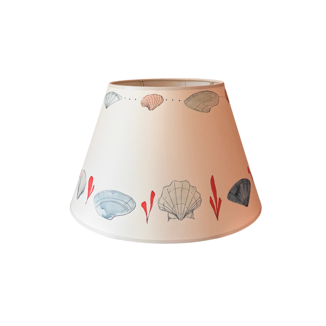 12" Shell Border Lampshade by Lia Burke Libaire