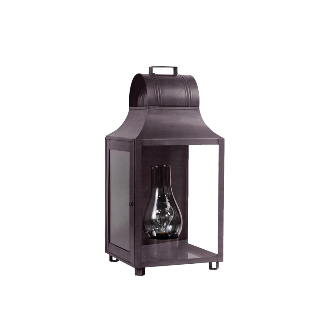 Livery 9051 in Dark Brass with Chimney, Reflector and Clear Glass by Northeast Lantern - Newport Lamp & Shade Company