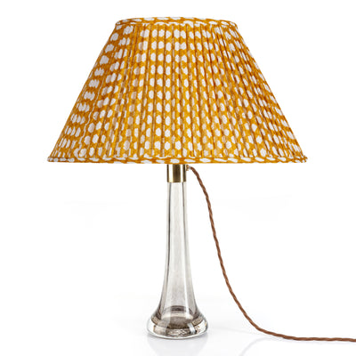Oval Fermoie Lampshade - Wicker in Yellow | Newport Lamp And Shade | Located in Newport, RI