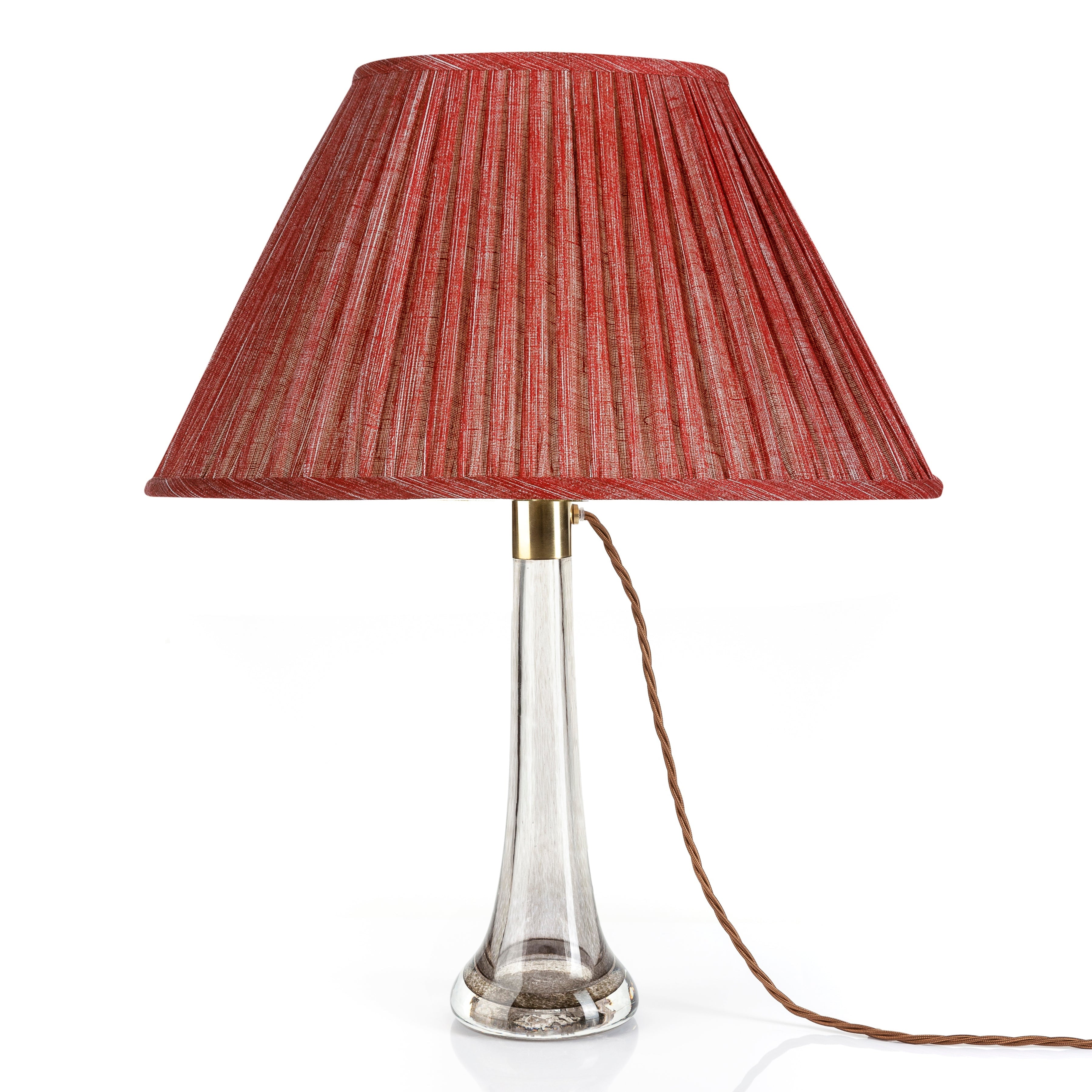 Oval Fermoie Lampshade - Plain Linen in Carpet Slipper | Newport Lamp And Shade | Located in Newport, RI