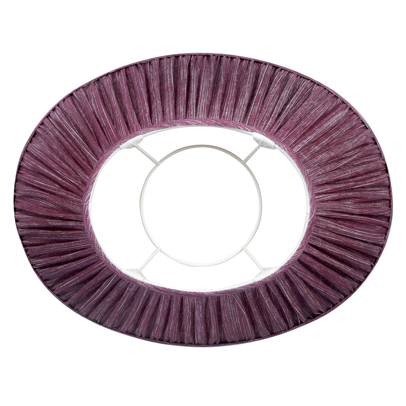 Oval Fermoie Lampshade - Plain Linen in Back To The Fuchsia | Newport Lamp And Shade | Located in Newport, RI