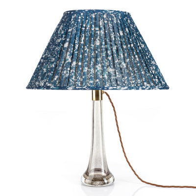 16" Oval Fermoie Lampshade - Quartz in Blue | Newport Lamp And Shade | Located in Newport, RI