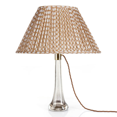 14" Oval Fermoie Lampshade - Wicker in Nut Brown | Newport Lamp And Shade | Located in Newport, RI