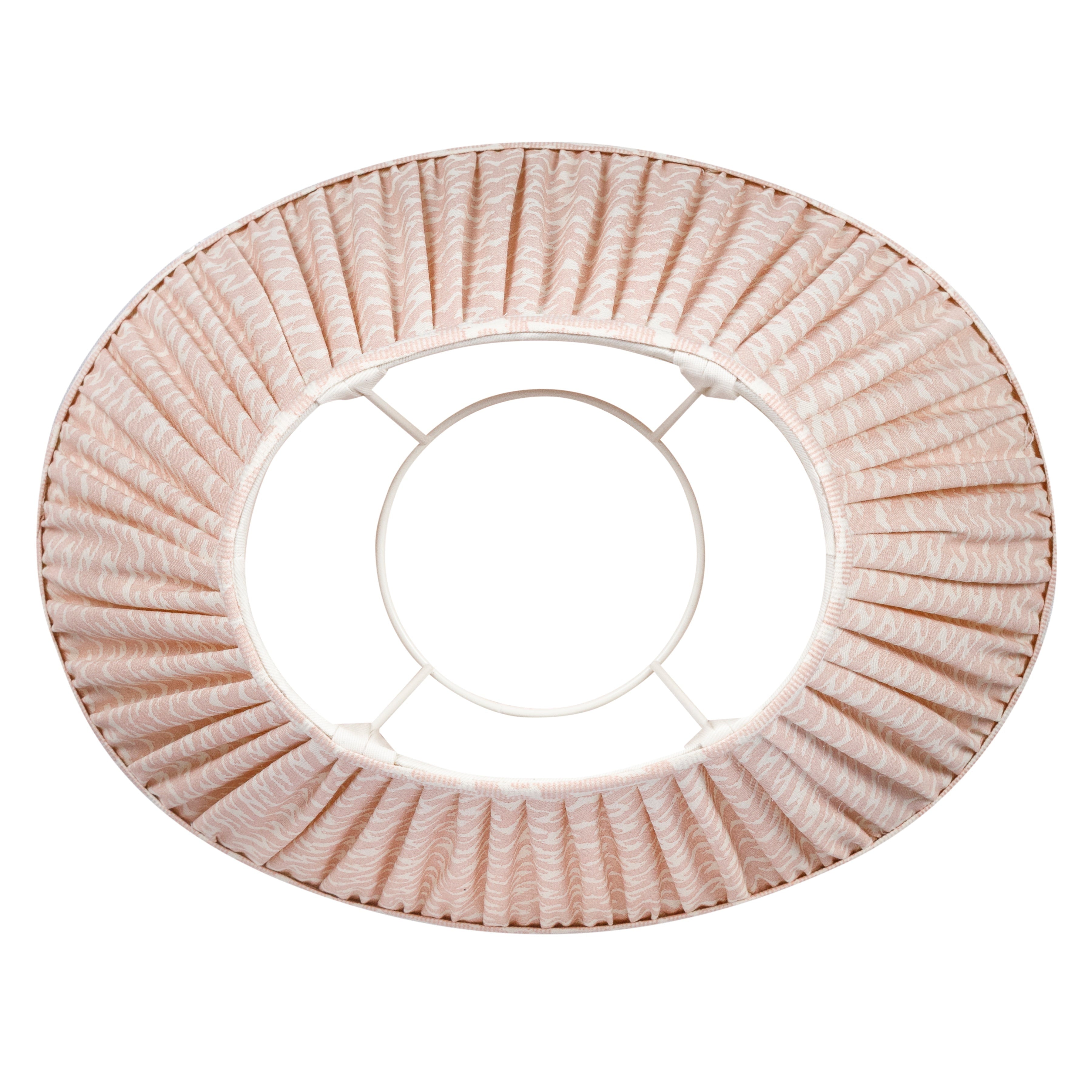 Oval Fermoie Lampshade - Rabanna in Light Pink | Newport Lamp And Shade | Located in Newport, RI