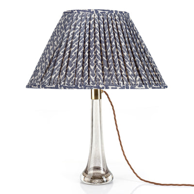 Oval Fermoie Lampshade - Rabanna in Navy Blue | Newport Lamp And Shade | Located in Newport, RI
