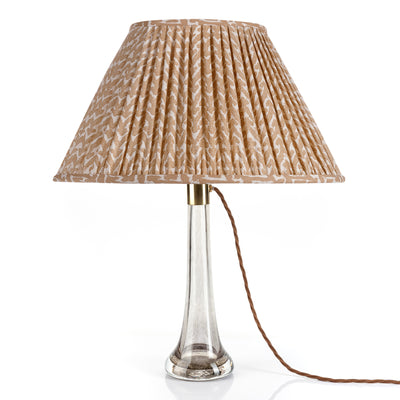 Oval Fermoie Lampshade - Rabanna in Nut Brown | Newport Lamp And Shade | Located in Newport, RI