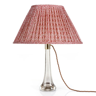 Oval Fermoie Lampshade - Popple in Red | Newport Lamp And Shade | Located in Newport, RI