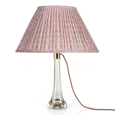Oval Fermoie Lampshade - Popple in Pink | Newport Lamp And Shade | Located in Newport, RI
