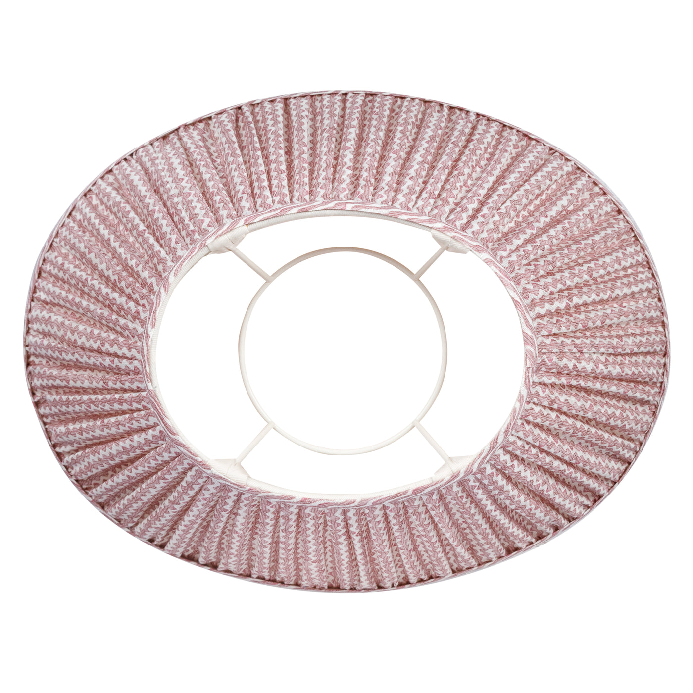 Oval Fermoie Lampshade - Popple in Pink | Newport Lamp And Shade | Located in Newport, RI