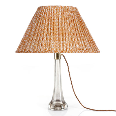 Oval Fermoie Lampshade - Popple in Orange | Newport Lamp And Shade | Located in Newport, RI