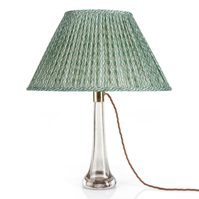 Oval Fermoie Lampshade - Popple in Green | Newport Lamp And Shade | Located in Newport, RI